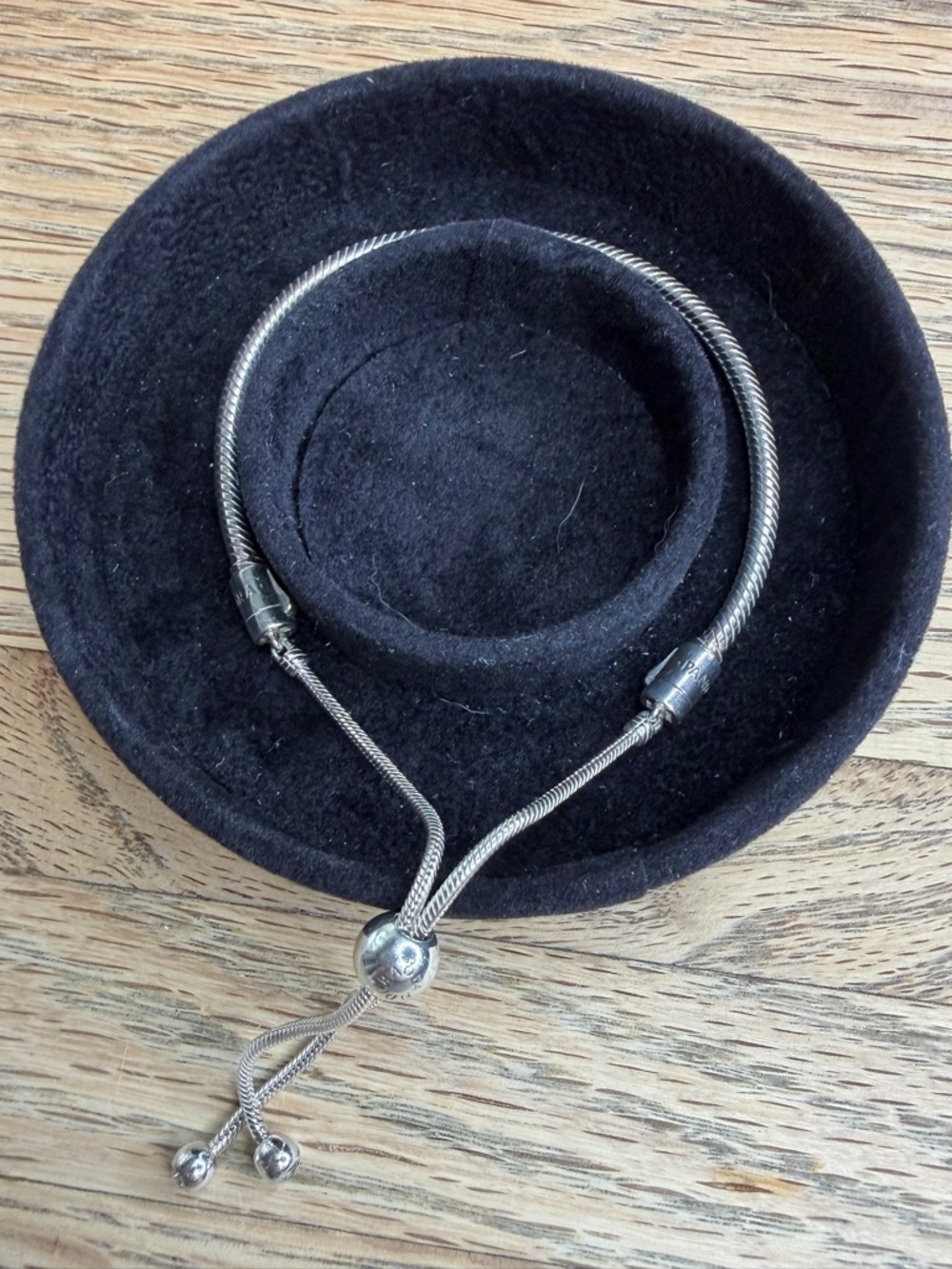 Pandora Sterling Silver Adjustable Snake Chain Slider Bracelet